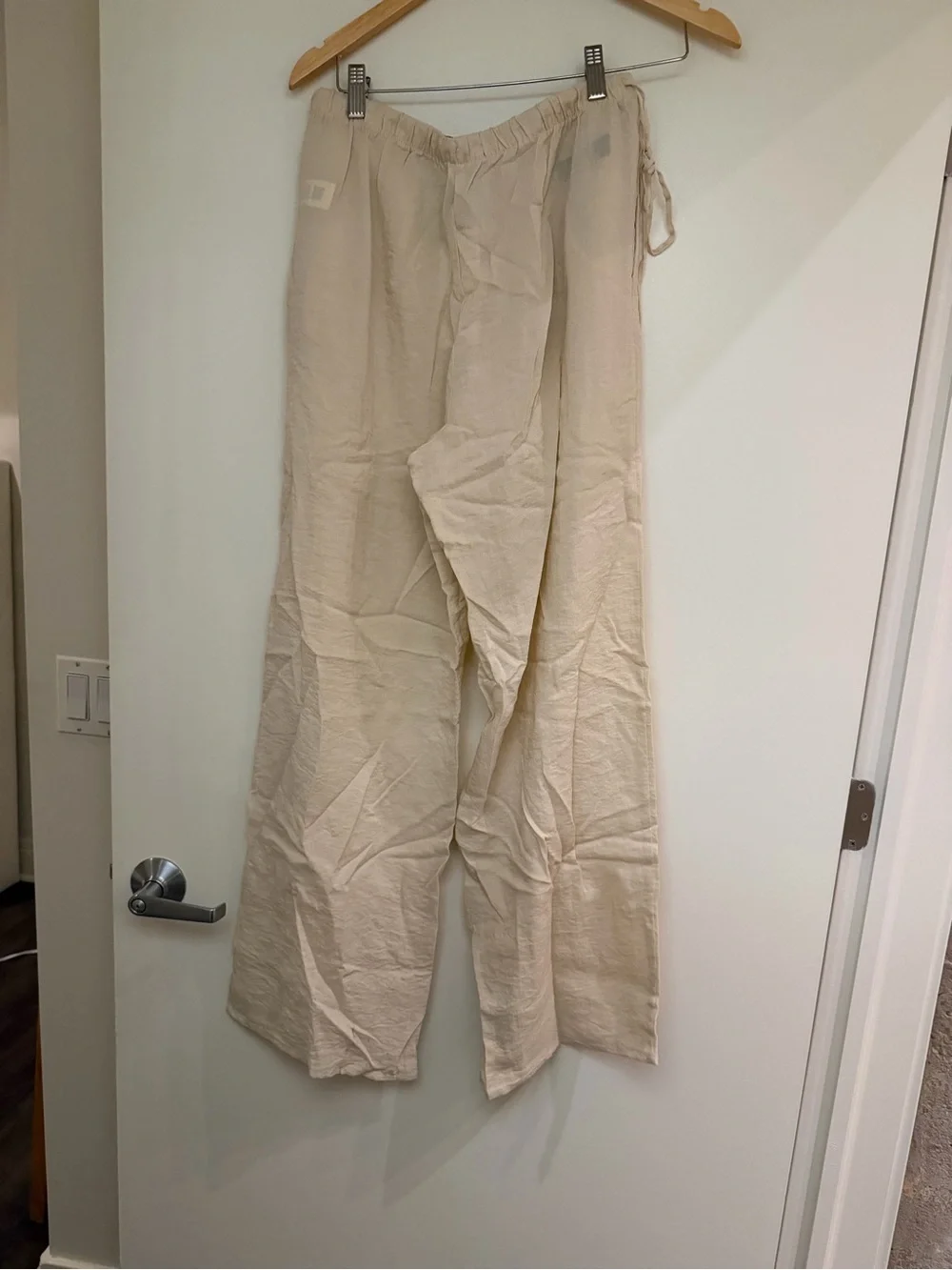 NWT Zara LINEN BLEND PALAZZO PANTS
